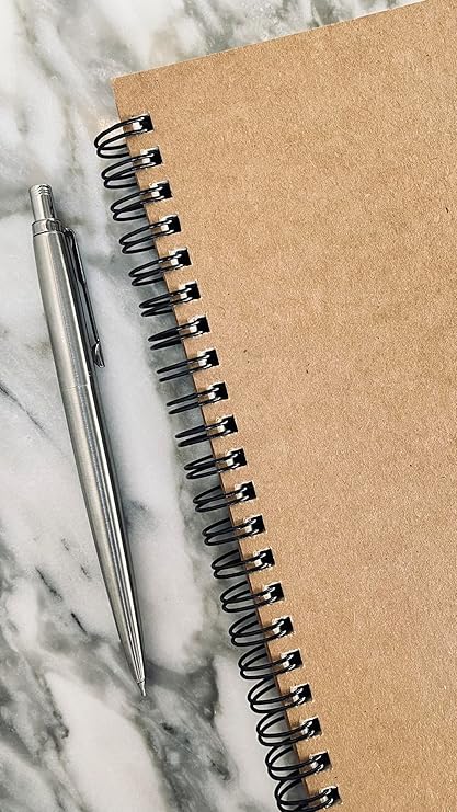 Difference Promotion Spiral Notebook, With Kraft Cover, A5 Size (15x21 cm), 100 Leaves (Without Lines)