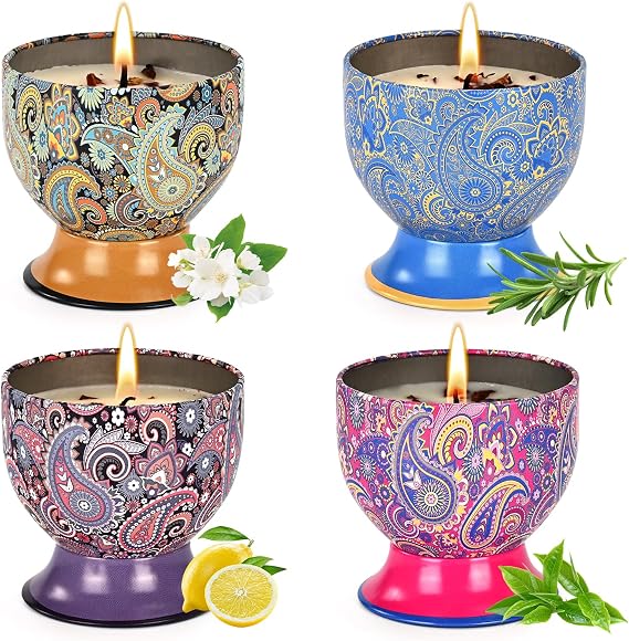 Gift Set of 4 Scented Candles,Aromatherapy Candles,Suitable for The Whole Family