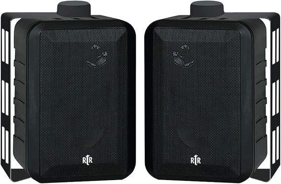 Bic America BICRTRV442 Rtrv44-2 Indoor/outdoor 3-Way Speakers - Black