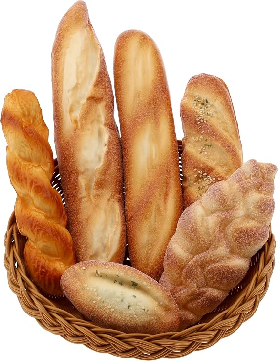 Gresorth 6 Pcs Artificial Breads Decoration Fake Baguette Dessert Ornament