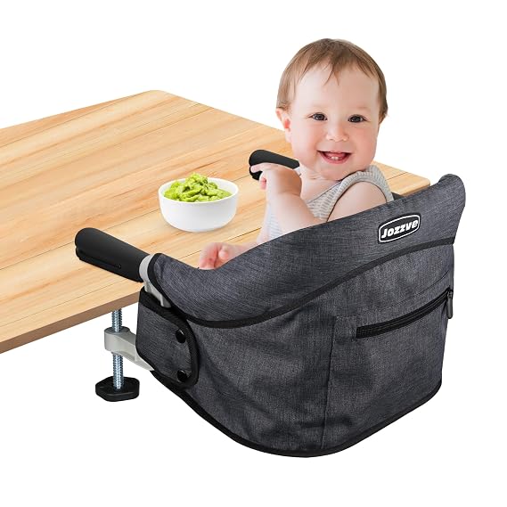 Hook On High Chair, Portable Clip On Baby Feeding Seat, Black