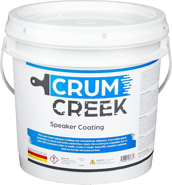 Speaker Cabinet Coating | Speaker Paint Black 1 Gallon Texture Coating for Speaker Cabinets, Road Cases, Metal & Furniture | Durable, Easy to Apply, and Long-Lasting Protection