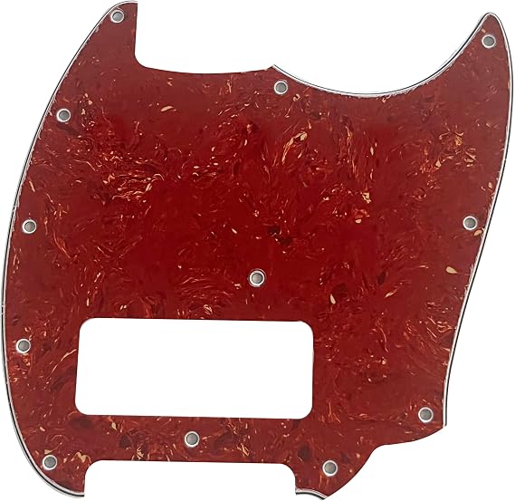 For Fender Series Mustang P90 Style Guitar Pickguard (4 Ply Red Tortoise)