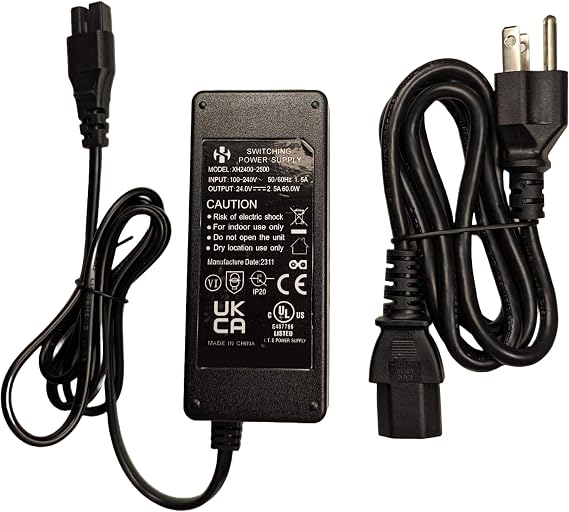 Miko OEM 24V AC Adapter for MMF-01C MMF-O1C MMF01C Belmint Shiatsu Foot Massager YOISHO, BEL-FM-01 BEL-FM-02 BELFOOTMAS 8538115 UL Listed, Replacement by Milestock