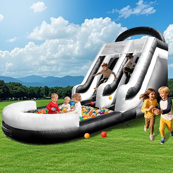 21FT Inflatable Water Slide with Splash Pool, PVC Thickened Material Easy Setup Outdoor Summer Water Play Toy for Kids Adults Backyard Party Use