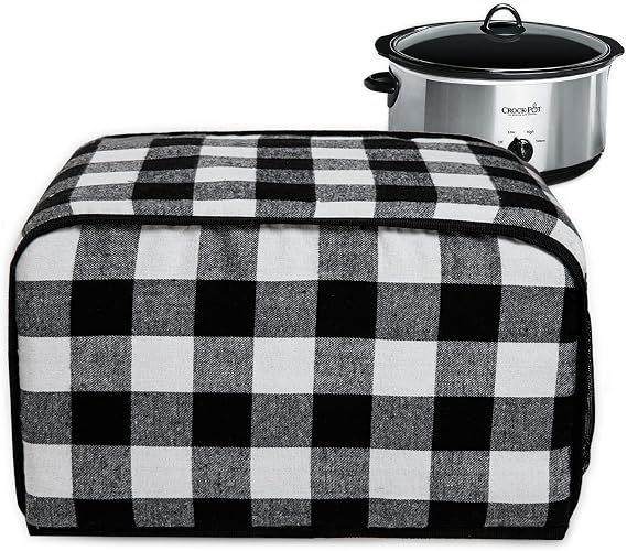 BAGSPRITE Slow Cooker Cover Compatible with Crock Pot and Hamilton Beach 6 7 8 Quart Slow Cooker, Oval Dust Cover, Appliance Covers