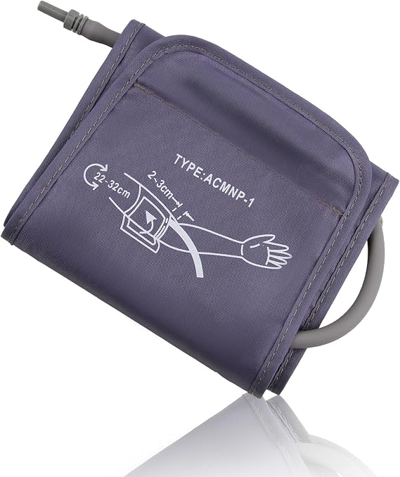 Blood Pressure Cuff 22-32CM Arm Circumference for Blood Pressure Monitor | Adjustable Replacement Cuff Portable Blood Pressure Machines Home Use Cuff for Elders Home Use (Silver Gray)