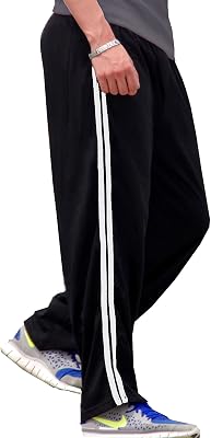 Crazee Wear California Black with White Stripe Relaxed Fit Pants