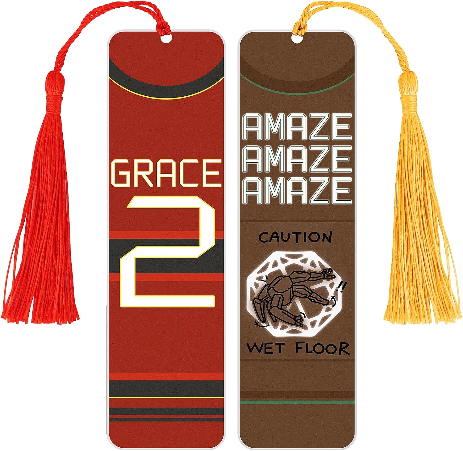 for Project Hail Mary Merch Metal Bookmark,2PCS Project Hail Mary Merchandise Double-Sided Bookmark for Movie Rocky Amaze Amaze Amaze Gifts for Fans Sci-Fi Book Lovers Birthday