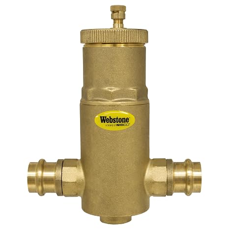 Webstone, a Brand of NIBCO 78003 Press Air Separator, 3/4" Size, Brass