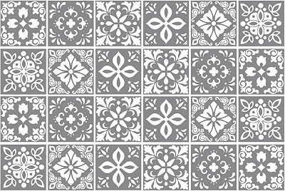 WALPLUS 72pcs 6 inch Peel and Stick Tiles Stickers Tile Paint Backsplash Removable Waterproof Self-Adhesive Decals Vinyl Home Kitchen Bathroom Decor Dark Grey Cement