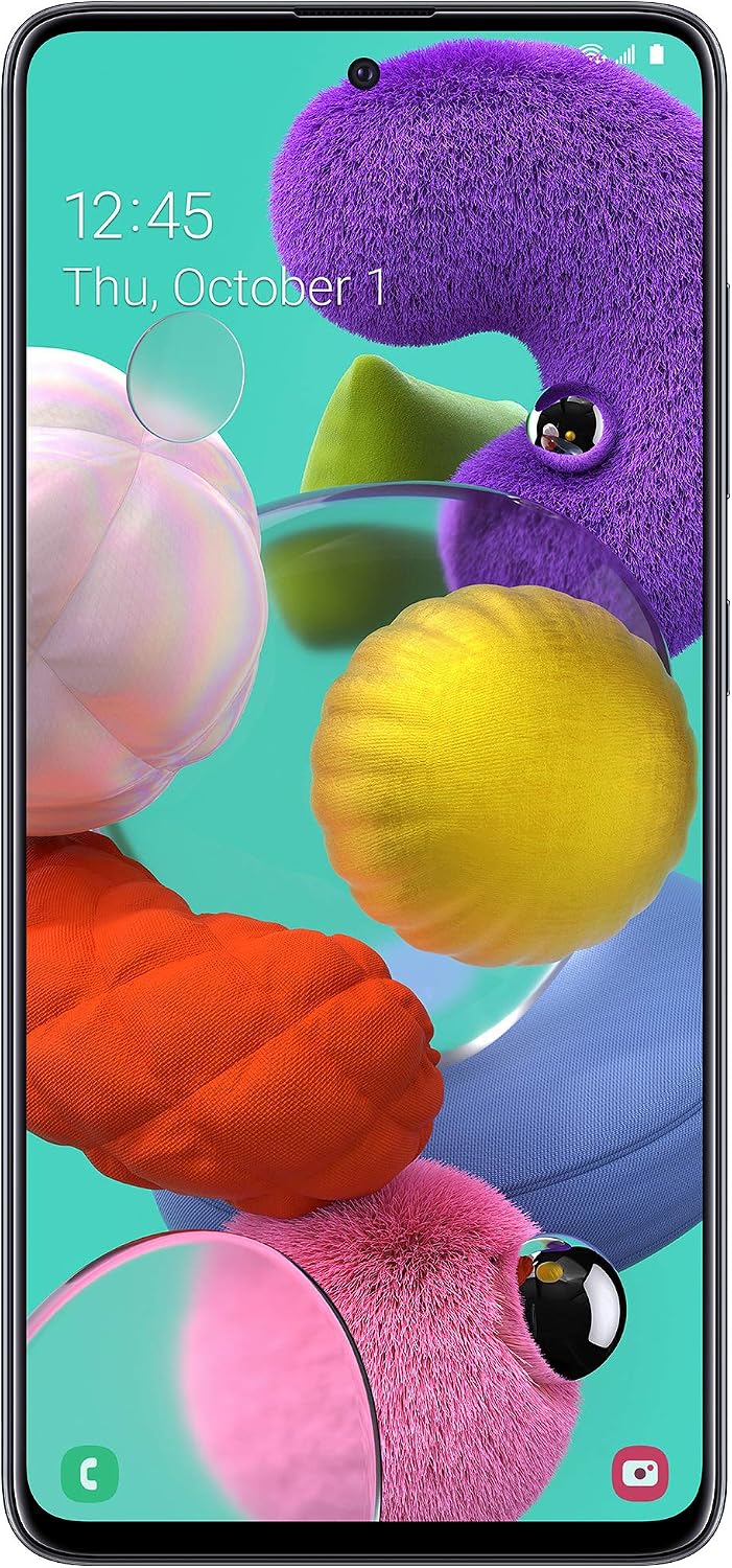 Tracfone Samsung Galaxy A51 4G LTE prepaid Smartphone Locked - Black - 128GB - Sim Card Included - CDMA