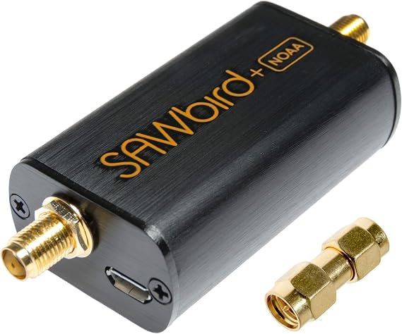 NooElec SAWbird+ NOAA - Premium Saw Filter & Cascaded Ultra-Low Noise LNA Module for NOAA Applications. 137MHz Center Frequency
