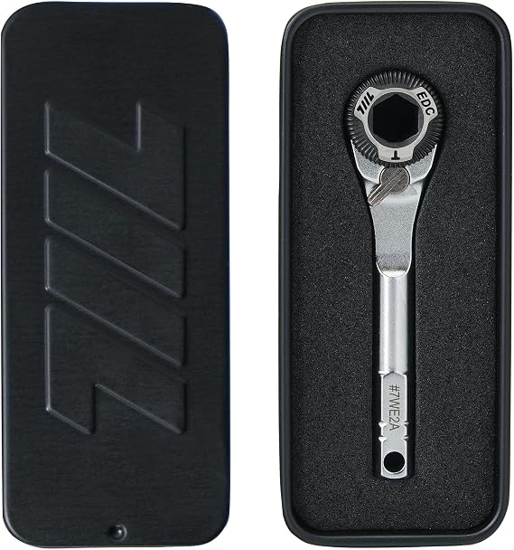 711L 1/4" EDC Ratchet Wrench MK2 (Hex End w/Geared Thumb Wheel) - Accessory for Multitools with 1/4" Hex Bit Adapters and Screwdriver Handles #7WE2A