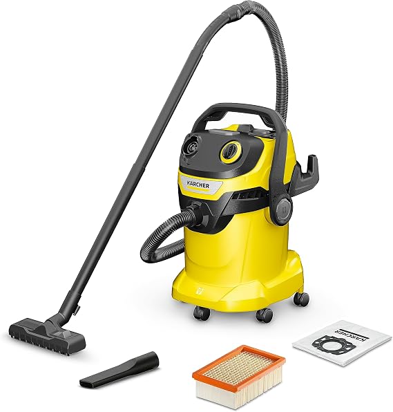 Karcher Wet/Dry Shop Vacuum Cleaner WD 5 V-25/5/22, Blowing Function, Power: 1100 W, Plastic Tank: 25 l, Suction Hose: 2.2 m, Including Flat Filter, Floor and Crevice Nozzle