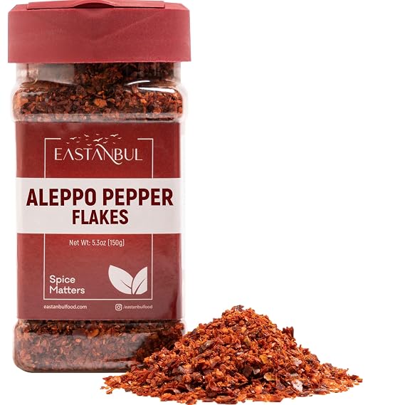 Eastanbul Aleppo Pepper, Aleppo Pepper Flakes, Turkish Pul Biber, 5.3oz