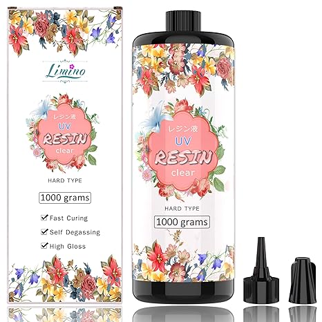 UV Resin 1,000g - Crystal Clear Improved Ultraviolet Curing Epoxy Resin for DIY Jewelry Making, Craft Decoration - Hard UV Glue Solar Cure Sunlight Activated Resin for DIY Resin Mold, Casting, Coating