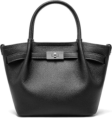 Genuine Leather Bucket Handbags for Women: Elegant Satchel Tote Purses for Ladies Luxury Designer Crossbody Bags