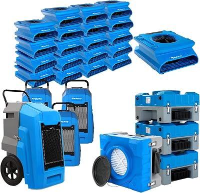 MOUNTO Water Damage Restoration Combo Package Deals 20xAir Mover, 4x Air Scrubber, 4x LGR Dehumidifiers