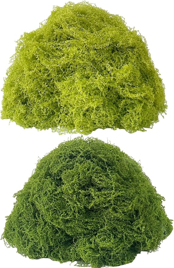 KEYUSHOP 7 oz Fake Green Moss Decorative Artificial Moss for Crafts Decorative Artificial Moss Preserved Reindeer Moss for DIY Decorative Moss Table Centerpieces Decor Wall Art