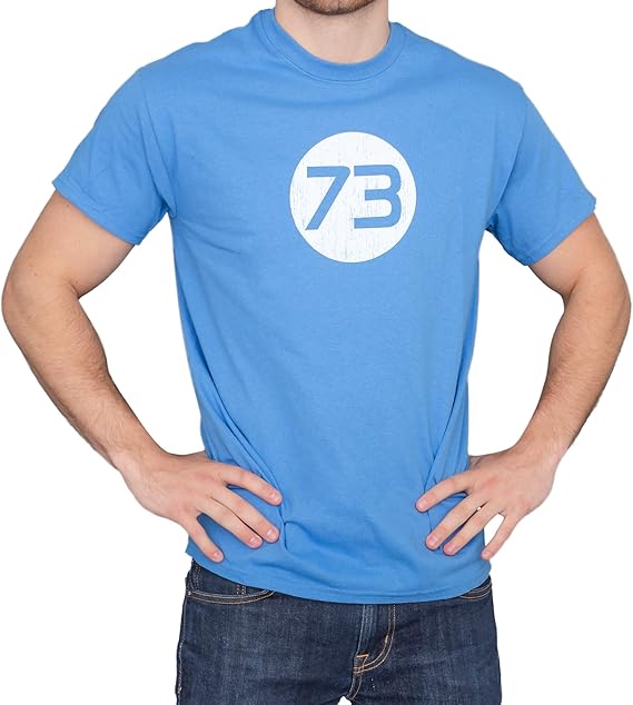 The Big Bang Theory Sheldon 73 Light Blue Adult T-Shirt
