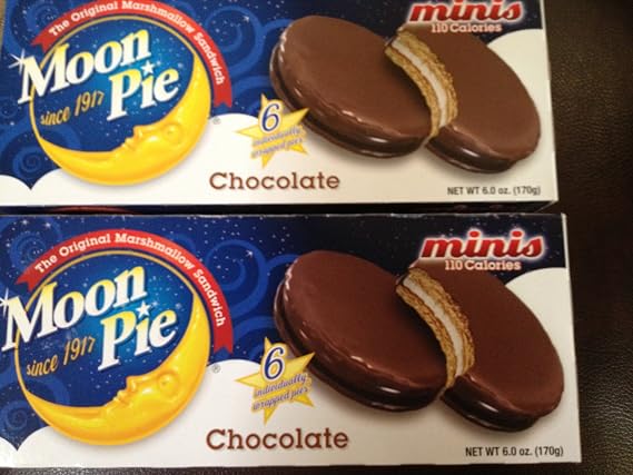 Mini Chocolate Moon Pies (2 Boxes. 12 Pies)