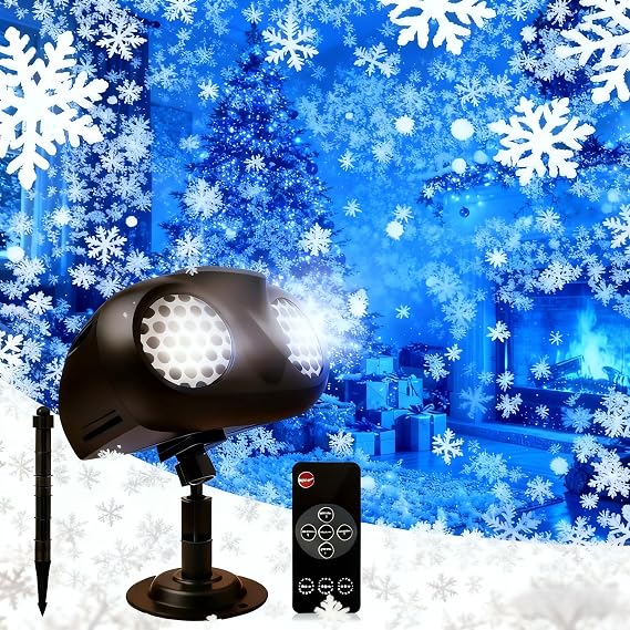 Christmas Projector Lights Outdoor Dual Head Dynamic Snowflake Projector