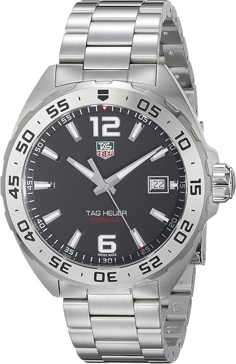 TAG Heuer Men's WAZ1112.BA0875 Formula 1 Stainless Steel Watch, Black, 41 mm, Modern