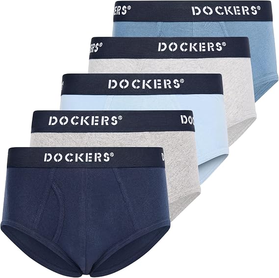 DOCKERS Mens Underwear Pack of 5 Mens Briefs Underwear for Men Soft Cotton