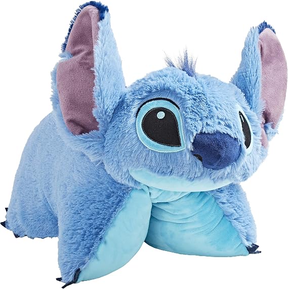 Pillow Pets Disney Stitch, 16" Plush Toy | Soft Plush Pillow Companion, Unfastens into a Cozy Pillow at Night, Machine Washable, BPA and Phthalates Free