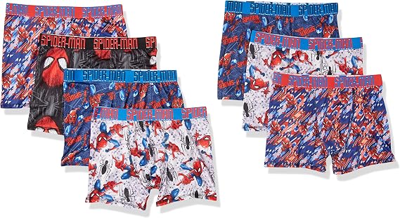 Exclusive 7-PK Athletic Boxer Briefs with Multiple Print Options sizes 4, 6, 8, 10,12