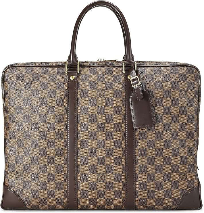 Pre-loved Damier Ebene Porte Documents-Voyage, Brown