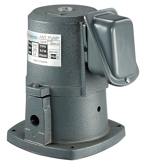 Vertex 3012-8128 1/8 HP Self Priming Coolant Pump, 220V/3 Phase
