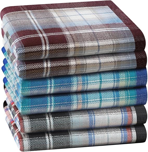 Handkerchiefs for Men, Soft Cotton Assorted Mens Handkerchiefs