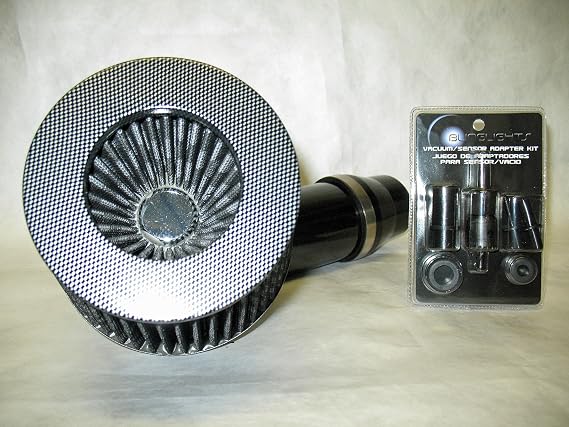 Blinglights Universal 3" Diameter Carbon Fiber Short Ram Air Intake with Sensor Adapter Kit