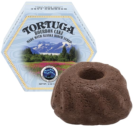 TORTUGA Alaska Birch Syrup Bourbon Cake - 4 Oz. Cake - The Perfect Premium Gourmet Gift for Stocking Stuffers, Gift Baskets, and Christmas Gifts - Great Cakes for Delivery