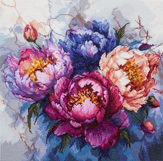 Luca-S The King of Flowers Counted Cross Stitch Kit, Multi-Colour | embroidery by Marussia