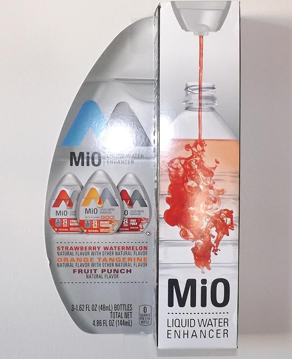 Mio Liquid Water Enhancer, Strawberry Watermelon, Fruit Punch and Orange Tangerine, 3 Count