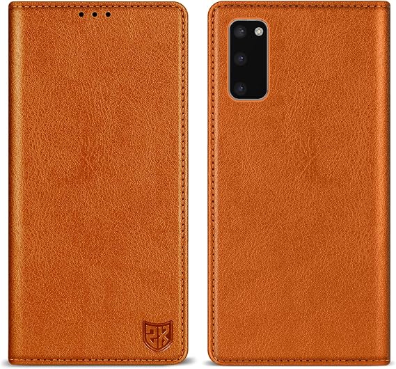 for Samsung Galaxy S20 Wallet Case with [RFID Blocking] Card Slot Stand Strong Magnetic Leather Flip Fold Protective Phone Case for Samsung Galaxy S20 Case Wallet(Brown-6.2 inch)