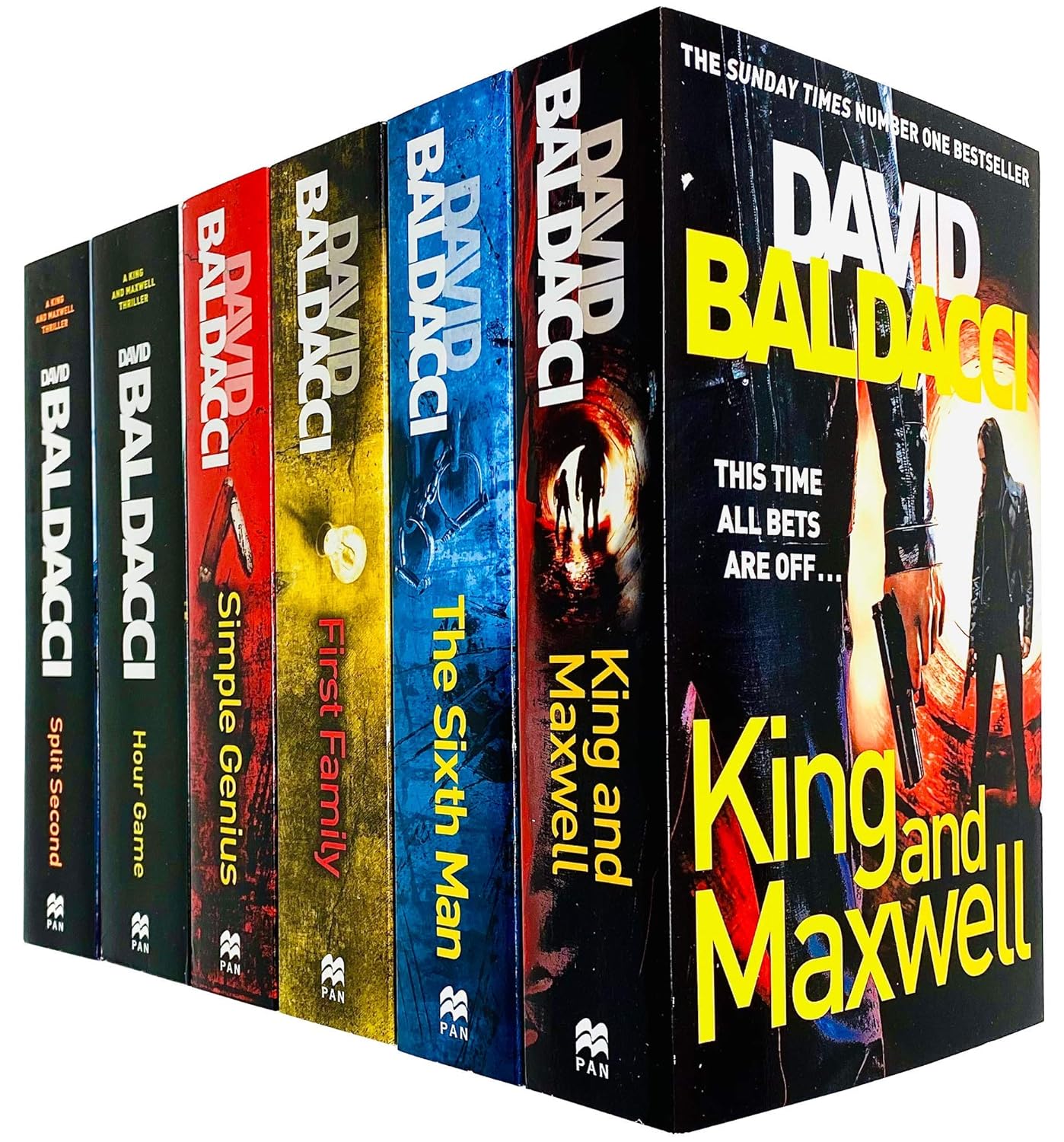 King and Maxwell Series 6 Books Collection Set by David Baldacci Split Second, Hour Game, Simple Genius, First Family, Sixth Man & King and Maxwell Paperback – January 1, 2020