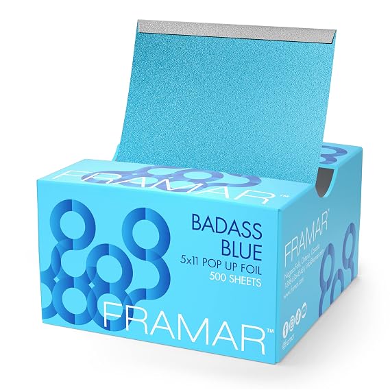 Framar Blue Pop Up Hair Foil, Aluminum Foil Sheets 500 Foil Sheets