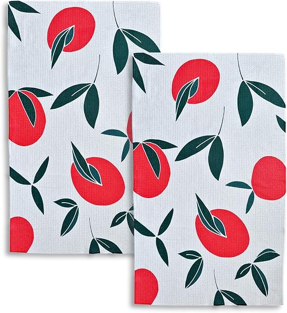 HONED Kitchen Dish Towel | 2-Pack | Lightweight Absorbent Dish Cloth for Kitchen Drying | Premium 100% Microfiber | Decorative Tea Towels | Soft & Quick Dry | Large 18" x 30"