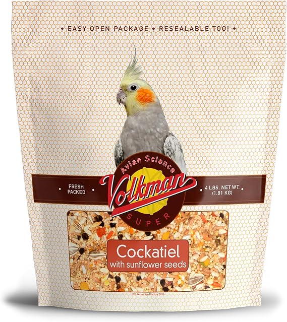 Volkman Avian Science Cockatiel with Sunflower Bird Food 4lb