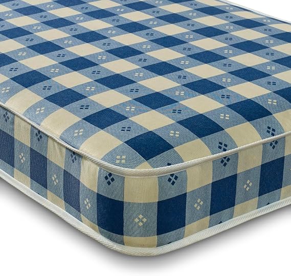 eXtreme comfort ltd Essentials DualSleep Double Sided 15cms Deep Innerspring Maximum Value Mattress, Plush Feel, Blue/White, 15cms Deep, 3ft Single 3ft x 6ft, 90cms x 190cms