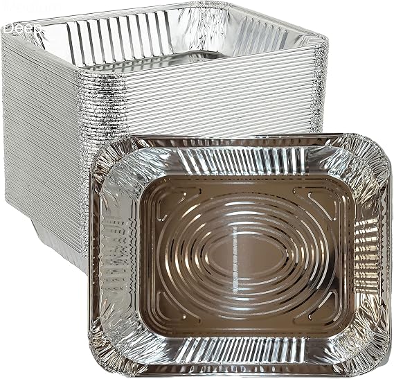 Bakeware Pans 9x13 Disposable Foil 30 Pack - Half Size Steam Table Deep Pans - Aluminum Pans Great for Cooking, Heating, Storing, Prepping Food (9 x 13 x 2.5 inches)