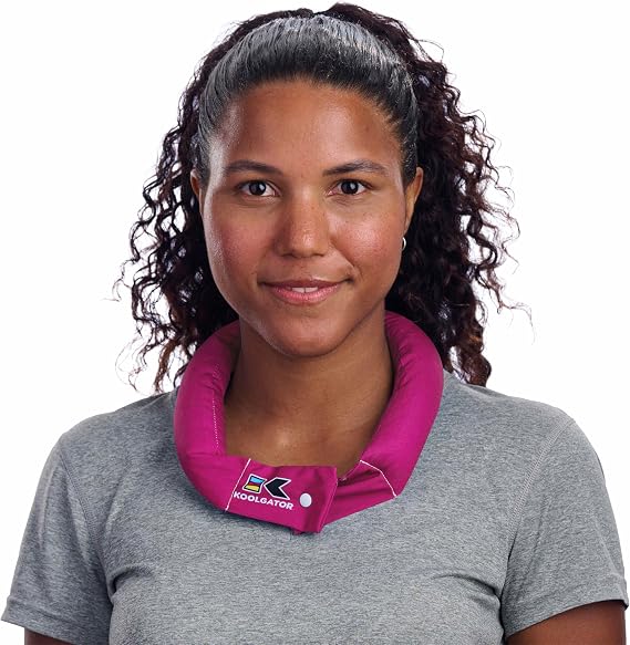 KOOLGATOR Evaporative Cooling Neck Wrap, Deep Pink, 1 Pack | Reusable Neck Cooler with Long Lasting Relief During Hot Weather Activities, Sports, Outdoor Work