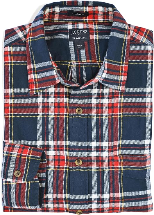 J.Crew Mercantile Men's Classic-Fit Long-Sleeve Flannel Plaid Shirt