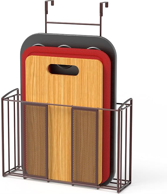 Simple Houseware Over Cabinet Door Mesh Organizer, Mesh Bronze | 12.5" W x 3.75" D x 18" H