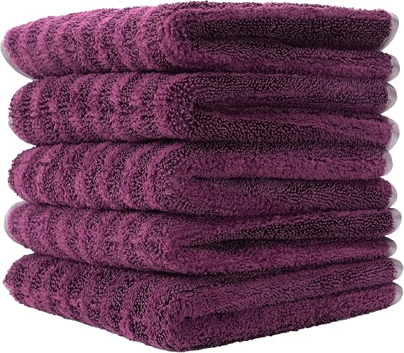 VIKING Microfiber Towels for Cars, Dual-Weave, 14 Inch x 14 Inch, 5 Pack | Professional Microfiber Detailing Towels, Car Accessories Interior and Exterior, Car Cleaning Kit