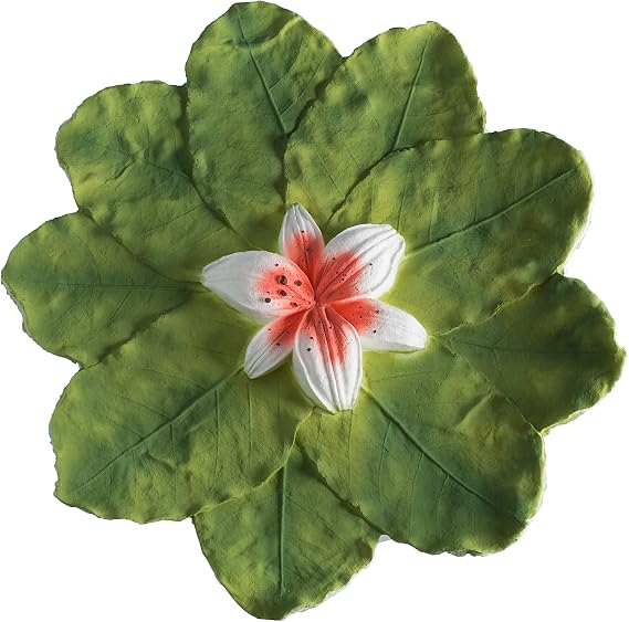 Earth Memorials Biodegradable Urn for Human Ashes (The Lily) Water Burial, Floats in Water for Cremation, Ocean Scattering for Ashes, Adult Size W-301